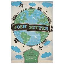 Around The World Show Poster Josh Ritter Online Store Apparel Merchandise More Josh Ritter Poster Gig Posters