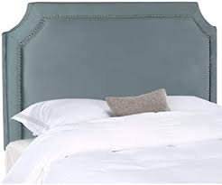 The nathan james headboard from harlow has a unique and distinguished sized design. Amazon Com Nathan James Harlow Wall Mount Faux Leather Or Fabric Upholstered Headboard Adjustable Height Vintage Brown Straps With Black Matte Metal Rail Full Queen Gray