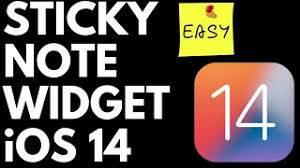 How To Add A Sticky Note Widget On Ios 14 Iphone Ipad Tutorial Youtube