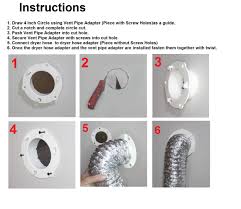 A 6 duct wall vent cap should fit flush in a 6 hole. White Dryer Duct To Wall Connector Quick Connect For Dryer Vent 6 For Jsp Manufacturing
