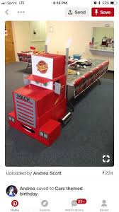 Disney Cars Mack Table Cars Birthday Party Disney Cars Theme Birthday Party Disney Cars Birthday