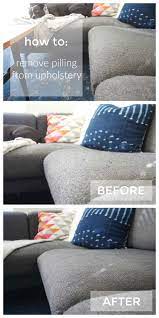 Roll a lint tape brush over the pill area, using back and forth motions. How To Easily Remove Pilling From Upholstery With A Fabric Shaver Great Way To Refresh Your Sofa Or Couch Clean Couch Clean Fabric Couch Couch Fabric