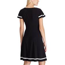 Women S Chaps Colorblock Fit Flare Dress Colorblock Chaps Women Dress With Images Fit Flare Dress Flare Dress Dresses