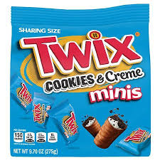 Twix Cookies Creme Chocolate Cookie Bar Minis Sharing Size In 2020 Twix Chocolate Candy Bar Mini Cookies