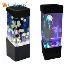Lumiparty New Led Desktop Light Jellyfish Fish Aquarium Tank Led Light Relaxing Bedside Mood Night Light Lamp Jellyfish Lamp Led Light Lamp Led Night Light