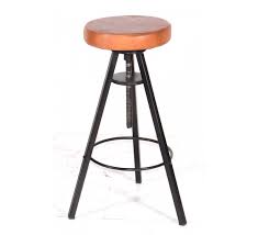 Tabouret De Bar Industriel Assise Cuir Atelier Grey Tabouret De Bar Tabouret Bar De Salle A Manger