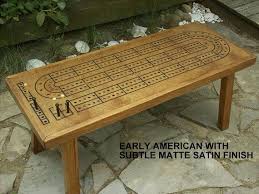 Game Table Cribbage Board Coffee Table Early American Minwax Etsy In 2020 Cribbage Table Diy Coffee Table Cribbage