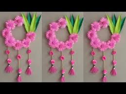 Diy Wall Hanging Decoration Ideas Paper Flowers Wall Hanging Craft Paper Craft Diy Wall Hanging Decorations Wall Hanging Crafts Diy Paper Crafts Decoration