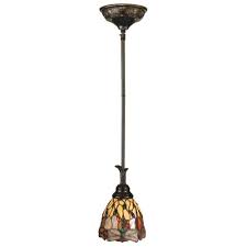 Dale Tiffany Dragonfly 1 Light Antique Bronze Mini Pendant Ftm10013 The Home Depot