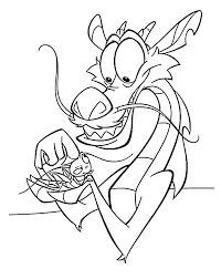 On his way, mulan will be protected by a dragon named mushu, who was sent by his ancestors. Little Dragon From Mulan Coloring Pages For Kids Printable Free Disney Coloring Sheets Disney Coloring Pages Cartoon Coloring Pages