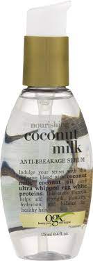 Some use hair serum as a detangler after hair washing, or even as a thermal protectant. Ogx Nourishing Coconut Milk Anti Breakage Serum 4 Fl Oz Fry S Food Stores