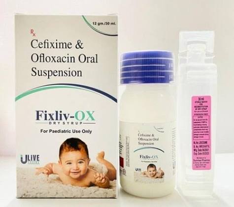 Fixliv-ox Cefixime And Ofloxacin Antibiotic Pediatric Dry Syrup, 30ml at Best Price in Chandigarh | Yodley Lifesciences Pvt Ltd