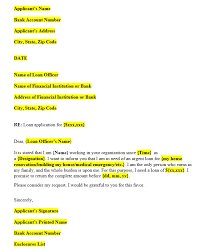 Loan Application Letter Format With Sample Letters