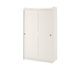 Hauga Schuifdeurkast Wit 118x55x199 Cm Ikea Sliding Wardrobe Doors Sliding Doors Ikea