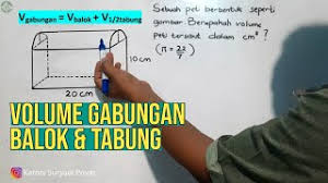 Volume bangun gabungan ( kubus, balok, tabung,prisma) volume bangun volume gabungan beberapa bangun ruang matematika sd kelas 6 rangkuman= v kubus = s x s x s v menghitung volume bangun ruang kubus gabungan silahkan kalian bisa langsung klik. Menghitung Volume Gabungan Balok Dan Tabung Youtube