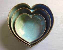 Heart Shape Bowls Handmade By J D Wolfe Pottery Heart Shaped Bowls Heart Pottery Wheel Thrown Pottery
