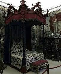 Double antique brass and iron bed in black with gothic design and brass castings. Stunning Gothic Bedroom Black Bunny Store Facebook