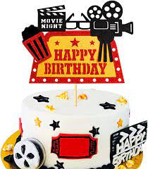 Whatever your birthday cake bent — refined or whole grain, traditional or vegan, basic or encrusted with icing decorations — our birthday cake supplies help to keep the party in theme, easily and affordably. Buy Keaziu 1 Pack Movie Cinema Cake Topper Cinema Sign Happy Birthday Cake Decorations For Theater Video Recorder Hollywood Roll Family Film Themed Kids Boy Girl Birthday Party Supplies Online In Turkey
