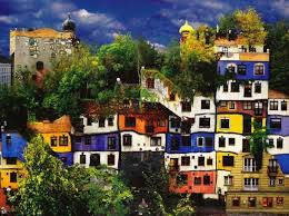 Hundertwasser Architecture Maison A Vienne Vue De Distance Architecture Contemporaine Architecture Vegetalisation