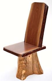 Rustic Dining Chair With Stump Base Rustic Furniture Walnut Dining Chair Rustic Chair