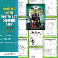 Über 7 millionen englische bücher. Printable Monster Themed Dot To Dot Coloring Pages For Kids Math Coloring Book