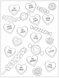 Hearts and flowers in frame. Valentine Heart Coloring Pages Sweet Valentine S Day Printable Kids Activities
