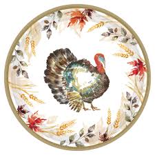 See more ideas about thanksgiving paper, fall thanksgiving, paper napkins. Amscan Classic 9 In Multi Color Thanksgiving Round Paper Plates 2 Pack 753202 The Home Depot