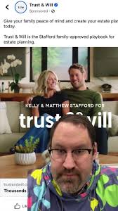 The real concern with Matthew Stafford's endorsement for Trust and Will is  the misleading impression it may give the average person