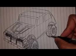 Gambar sketsa mobil jeep mulailah dengan membuat body bagian depan jeep, yaitu pada bagian kepala, kemudian kaca, hingga pada body bagian samping. Teknik Cara Menggambar Sketsa Mobil Sport Balap Jeep Off Road Terbaru 2018 Youtube