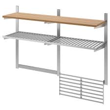 Kungsfors Wall Storage With Grid Knife Rack Stainless Steel Ash Veneer Ikea Ikea Wall Wall Storage Ikea Kitchen Island