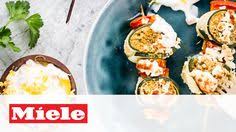 Zucchinirollchen Mit Couscous Aus Dem Standdampfgarer Miele Lebensmittel Essen Couscous Essen