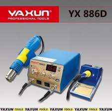 Estacao 2 Em 1 De Ar Quente Retrabalho Yaxun Yx 886d Compacta Com Ferro De Solda De Alta Precisao Magazine Logaaline Ferro Solda Estacao De Solda Ferro