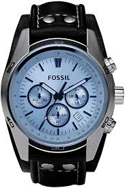 Amazon Com Fossil Men S Coachman Quartz Leather Chronograph Watch Color Silver Black Model Ch2564 Fossil Watches