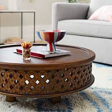 Indian drum table music instrument vector illustration graphic design. Carved Wood Coffee Table