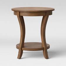Shelburne Round Wood Accent Table Natural Threshold Round Wood Accent Table Wood Accent Table Round Accent Table