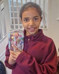 Check out the Solar System in a Jar our friend made for their school  science project! We are so proud! Amazing work!! #kyleemakesit  #kyleemakesitkids