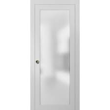 Sans soucie creates their laundry door obscure glass designs thru. Frosted Glass Pocket Door 28 X 80 Inches Planum 2102 White Silk Sturdy Heavy Frames Trims Pulls Track Hardware Set Bedroom Bathroom Solid Wood Interior Slide Closet Panel Walmart Com Walmart Com