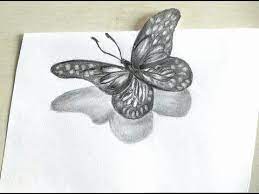 You create tints by shading lightly and letting the white of the paper. Step By Step 3d Butterfly Drawings In Pencil How To Draw A 3d Butterfly Easy Drawing For Beginners Step By Step Youtube Learn Step By Step How To Illustrate The