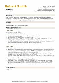 Pilot role is responsible for aircraft, computer, military, interpersonal, customer, civilian, faa, commercial. Chief Pilot Resume Samples Qwikresume