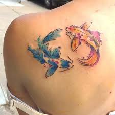 Shoulder Back Koi Fish Tattoos Koi Baligi Dovmeleri Arka Omuz Dovme Koi Koi Baligi Dovmesi