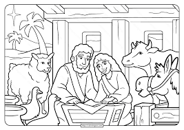Men printable coloring pages for kids. Free Printable Christmas Manger Pdf Coloring Page