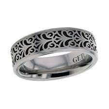 Titanium Baroque Wedding Band Unique Titanium Wedding Rings Titanium Wedding Rings Wedding Rings Mens Wedding Rings