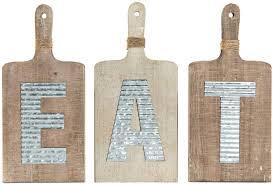 There are options available for bathroom wall decor kitchen signs and even laundry room. Amazon Com Emax Home Large Eat Wood Kitchen Sign For Kitchen Wall Decor Rustic Farmhouse Kitchen Wall Art Vintage Wooden Plaque With Eat Letters For Kitchen Distressed Finish 15 X 7 Each Home Kitchen