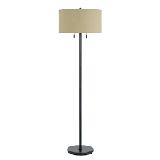 I have a floor lamp that is at least 50 years old. Metal Body Floor Lamp With Fabric Drum Shade And Pull Chain Switch Black Overstock 31684747
