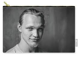 Monochrome Portrait Of A Cool And Zip Pouch by Sami Sert