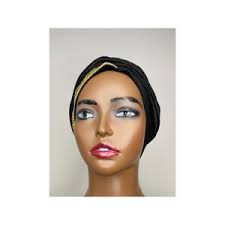 Black Turban Knit Chemo Hat + Many More Colors Cancer Headcover  Alopeciahandmade