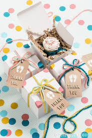 These Baby Shower Favor Boxes Will Leave A Darling Footprint On Your Guest S Heart Say Thank You With Baby Shower Favors Baby Shower Favor Boxes Baby Shower