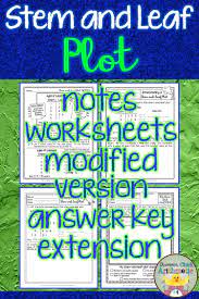 Stem And Leaf Plot Notes And Worksheet In 2020 Student Writing Worksheets Middle School Math