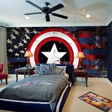 3d Papel De Parede Captain America Wallpaper Mural Big Cinema Theme Ktv British Style Bedroom Tv Jpg 750 New Bedroom Design Marvel Bedroom Boy Bedroom Design
