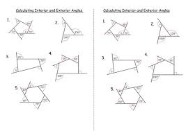 All that needs to be done is to add all the known and unknown exterior angles in a polygon together to equal 360 degrees. Interior And Exterior Angles Of Polygons Teaching Resources